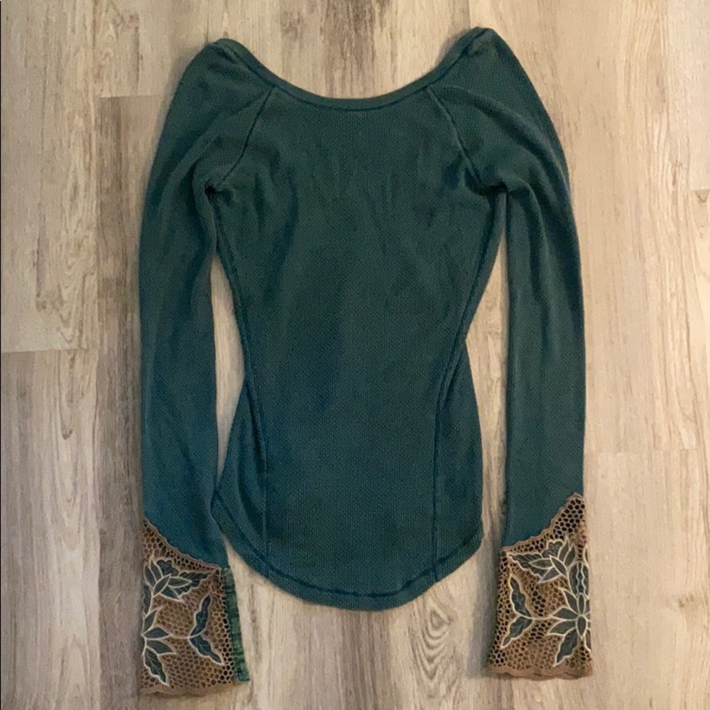 Free People dark green women’s long sleeve
